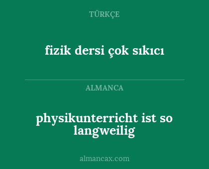 physikunterricht ist so langweilig - fizik dersi çok sıkıcı