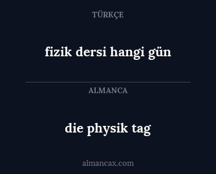 die physik tag - fizik dersi hangi gün