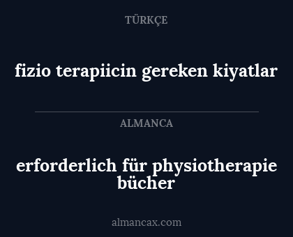 fizio terapiicin gereken kiyatlar - erforderlich für physiotherapie bücher