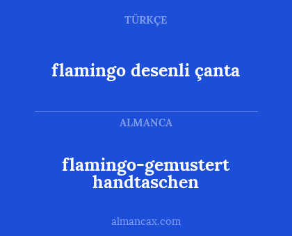 flamingo-gemustert handtaschen - flamingo desenli çanta