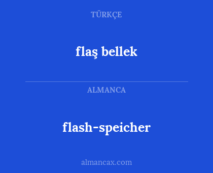 flash-speicher - flaş bellek