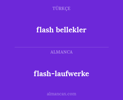 flash bellekler - flash-laufwerke