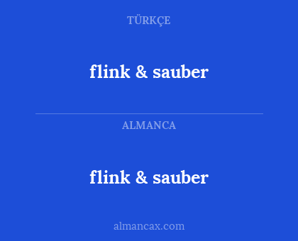 flink & sauber - flink & sauber