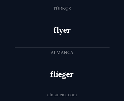 flieger - flyer