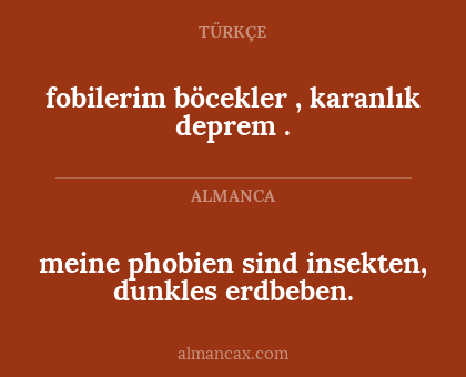 fobilerim böcekler , karanlık deprem . - meine phobien sind insekten, dunkles erdbeben.