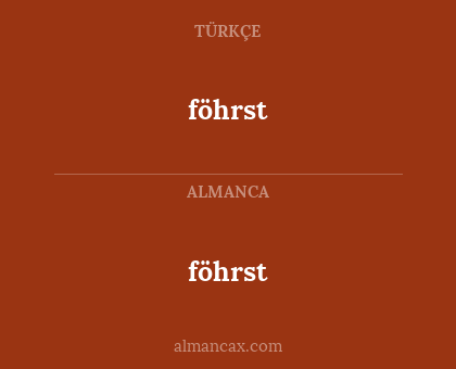 föhrst - föhrst