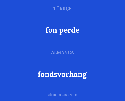 fondsvorhang - fon perde