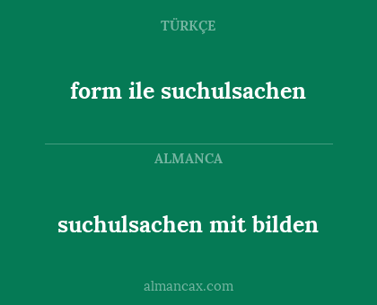 form ile suchulsachen - suchulsachen mit bilden