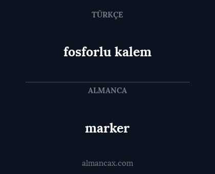 fosforlu kalem - marker