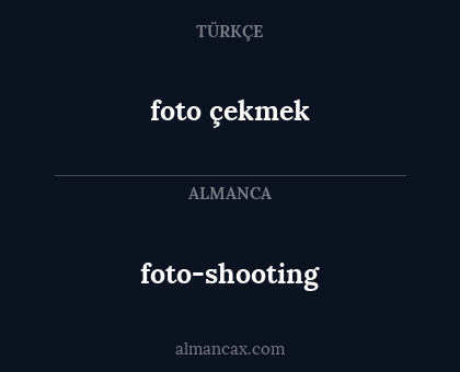 foto çekmek - foto-shooting
