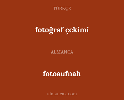 fotoğraf çekimi - fotoaufnah