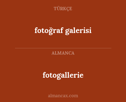 fotogallerie - fotoğraf galerisi