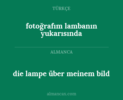 die lampe über meinem bild - fotoğrafım lambanın yukarısında