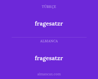 fragesatzr - fragesatzr