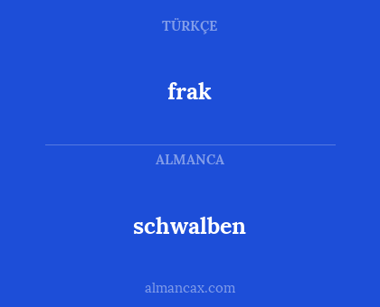 schwalben - frak