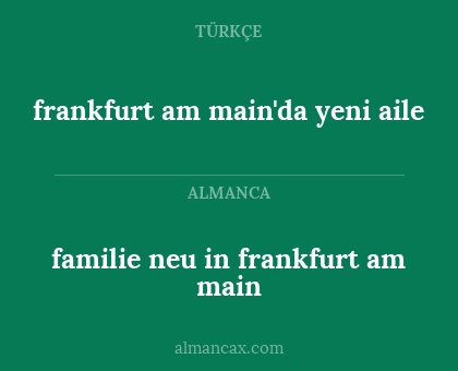 familie neu in frankfurt am main - frankfurt am main'da yeni aile