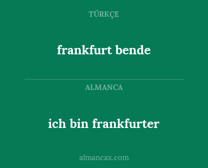 ich bin frankfurter - frankfurt bende