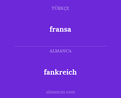 fransa - fankreich