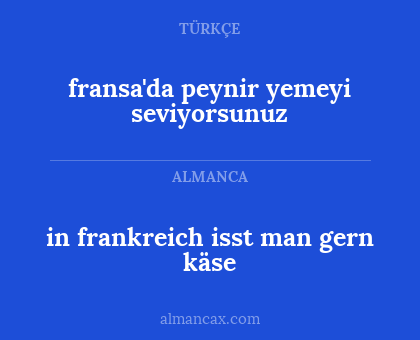 fransa'da peynir yemeyi seviyorsunuz - in frankreich isst man gern käse
