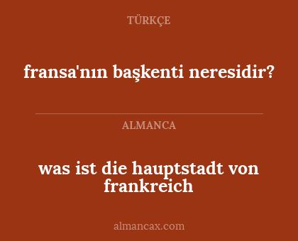 was ist die hauptstadt von frankreich - fransa'nın başkenti neresidir?