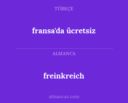 freinkreich - fransa'da ücretsiz