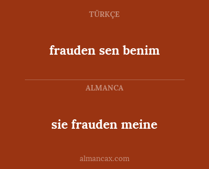 frauden sen benim - sie frauden meine