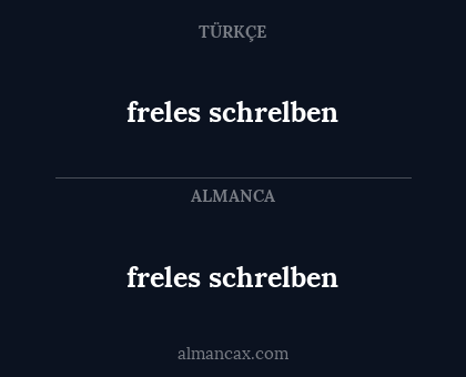 freles schrelben - freles schrelben