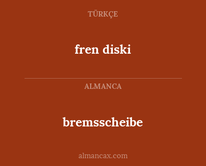 fren diski - bremsscheibe