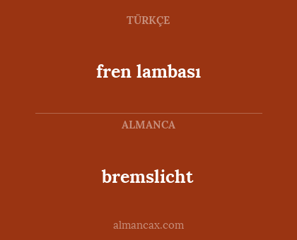 fren lambası - bremslicht
