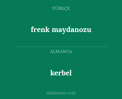 frenk maydanozu - kerbel