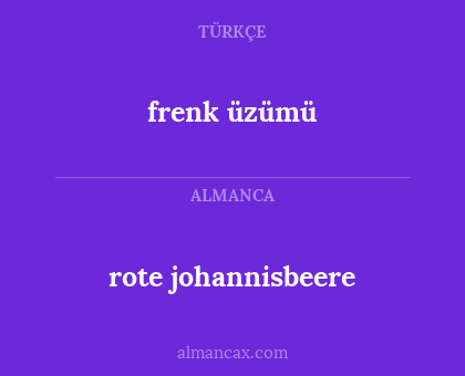 rote johannisbeere - frenk üzümü