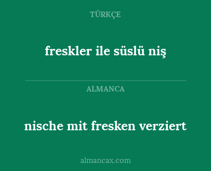 freskler ile süslü niş - nische mit fresken verziert