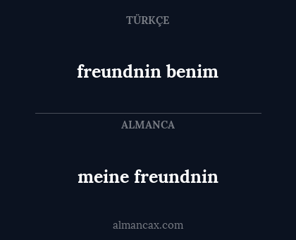 meine freundnin - freundnin benim