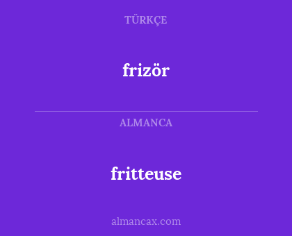 fritteuse - frizör