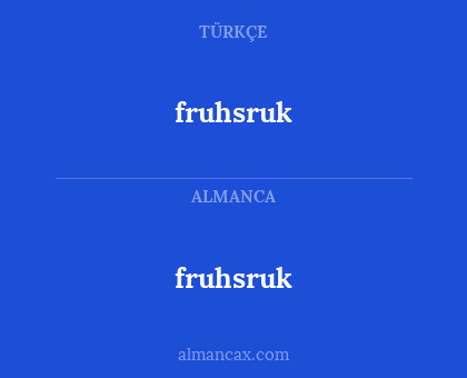 fruhsruk - fruhsruk