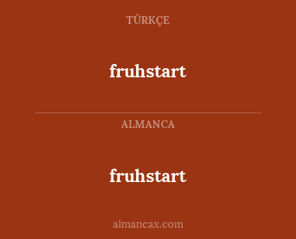 fruhstart - fruhstart