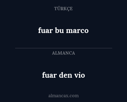 fuar bu marco - fuar den vio