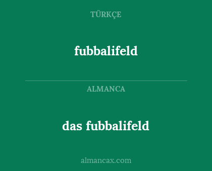 fubbalifeld - das fubbalifeld