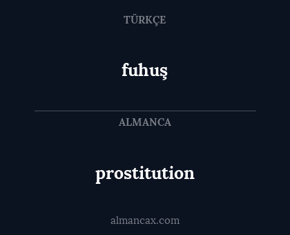 fuhuş - prostitution