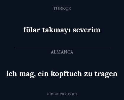 fülar takmayı severim - ich mag, ein kopftuch zu tragen