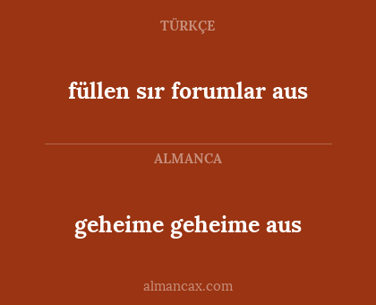 geheime geheime aus - füllen sır forumlar aus