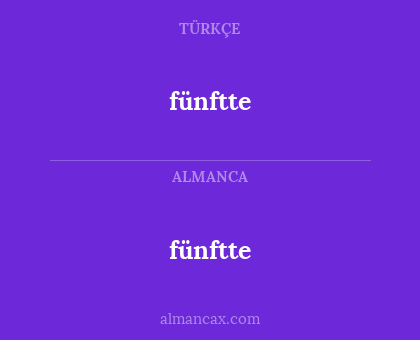 fünftte - fünftte