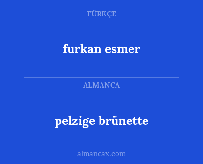 furkan esmer - pelzige brünette