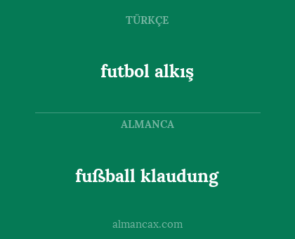 fußball klaudung - futbol alkış
