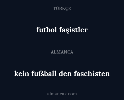futbol faşistler - kein fußball den faschisten