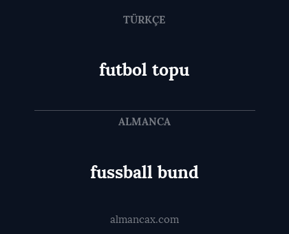 fussball bund - futbol topu