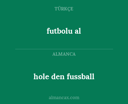 futbolu al - hole den fussball