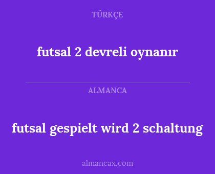 futsal 2 devreli oynanır - futsal gespielt wird 2 schaltung