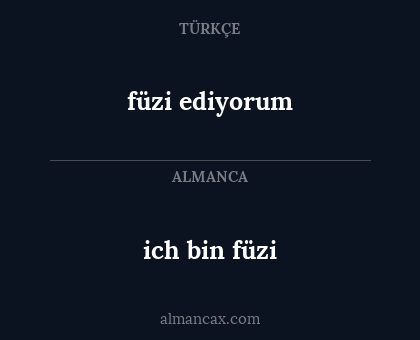 füzi ediyorum - ich bin füzi