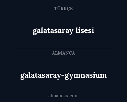 galatasaray-gymnasium - galatasaray lisesi